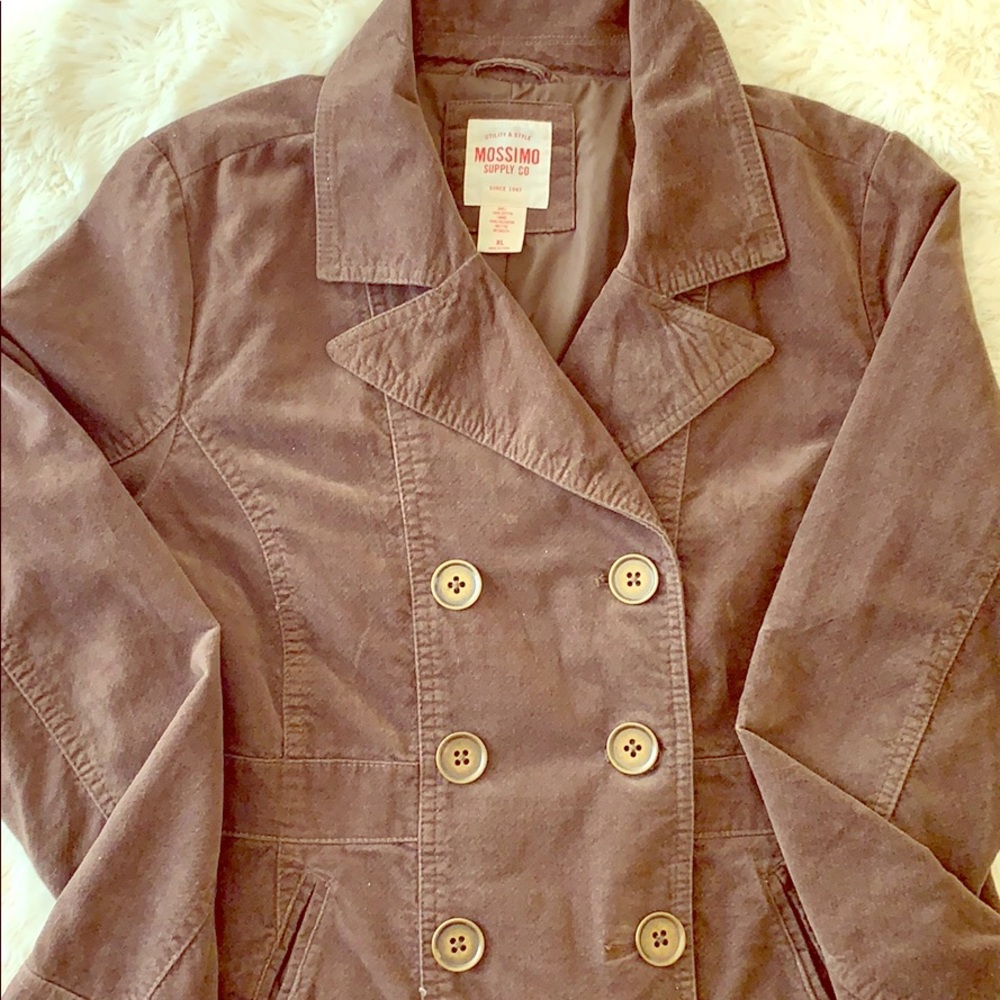 Missimo Supply Co. Suede Chocolate Brown Peacoat